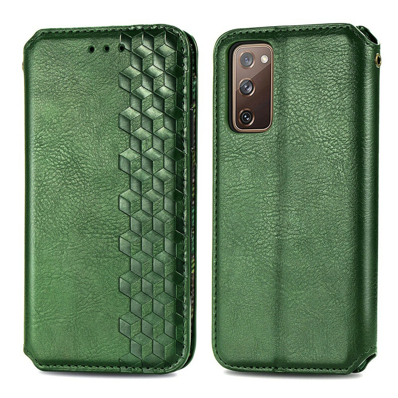 Flip cover Samsung Galaxy S20 FE Kunstleer Ruitstructuur