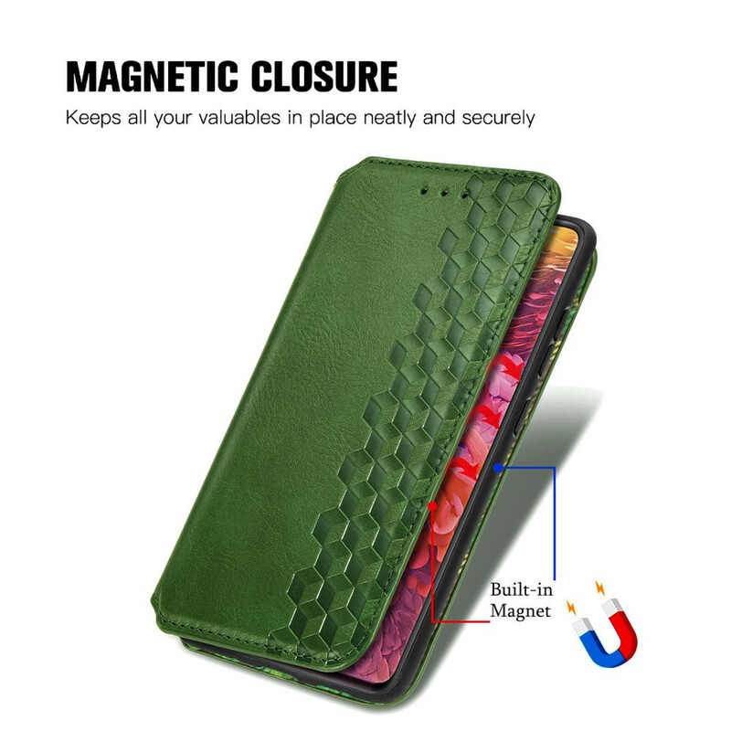 Flip cover Samsung Galaxy S20 FE Kunstleer Ruitstructuur