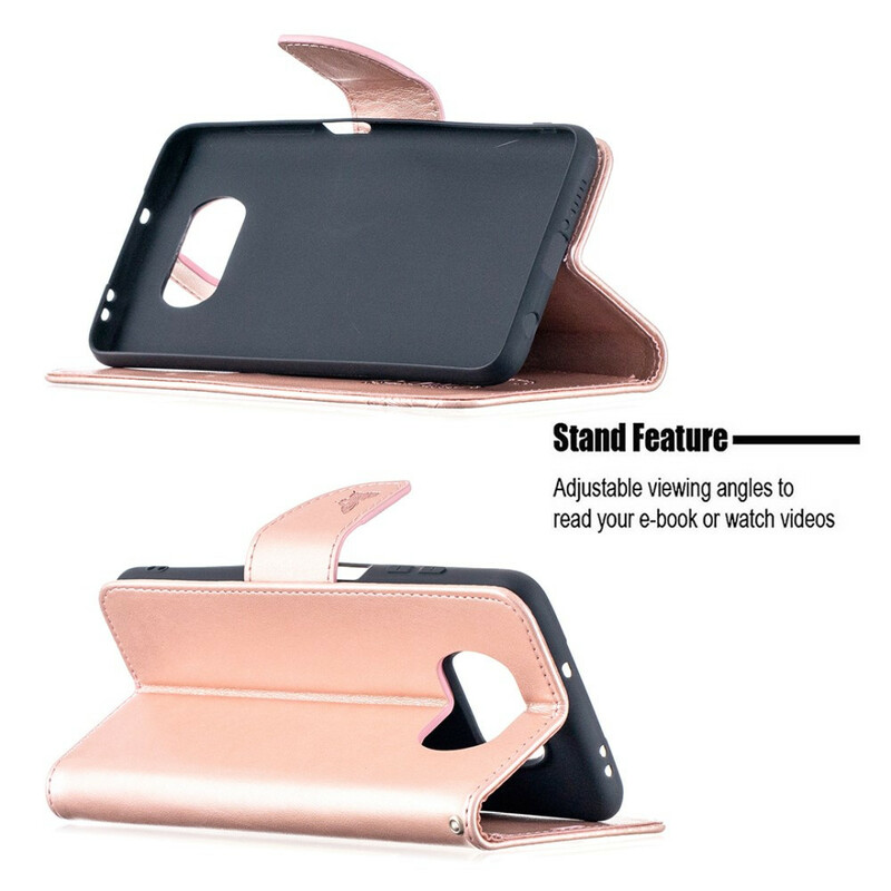 Xiaomi Poco X3 Vlinder Bedrukte Strap Case