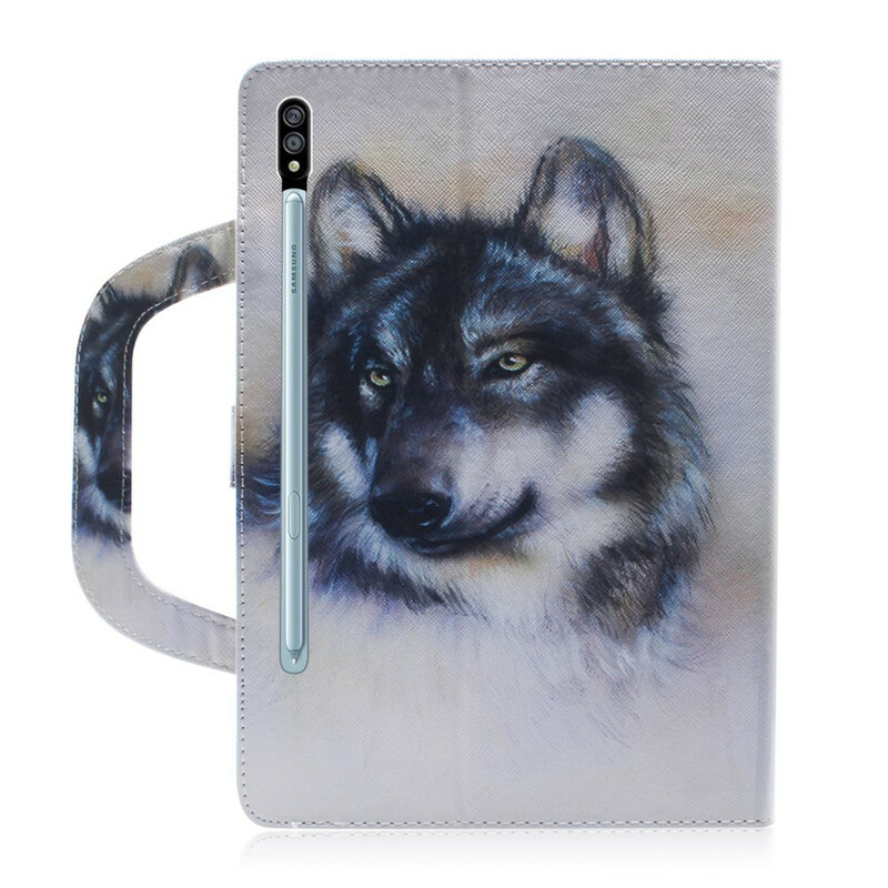Samsung Galaxy Tab S7 Hoesje Wolf met handvat