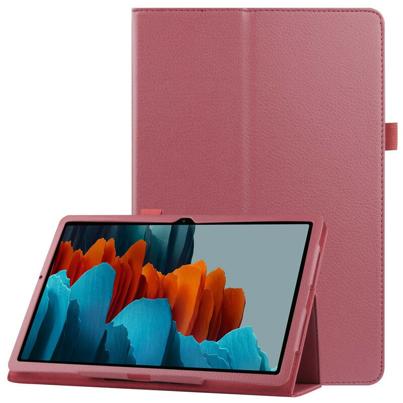 Samsung Galaxy Tab S7 Plus Kunstleer Hoesje Lychee