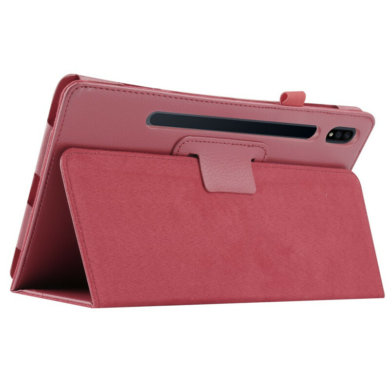 Samsung Galaxy Tab S7 Plus Kunstleer Hoesje Lychee