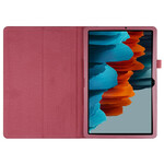 Samsung Galaxy Tab S7 Plus Kunstleer Hoesje Lychee