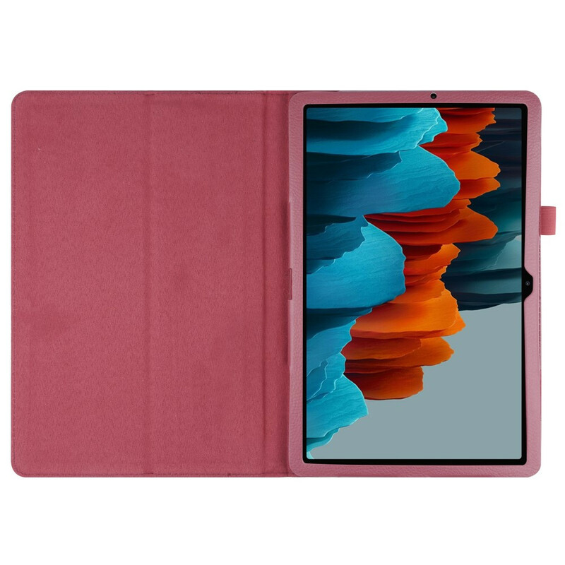 Samsung Galaxy Tab S7 Plus Kunstleer Hoesje Lychee
