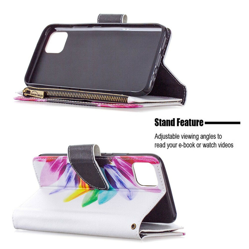 Hoes Realme C11 Zakje met rits Bloem