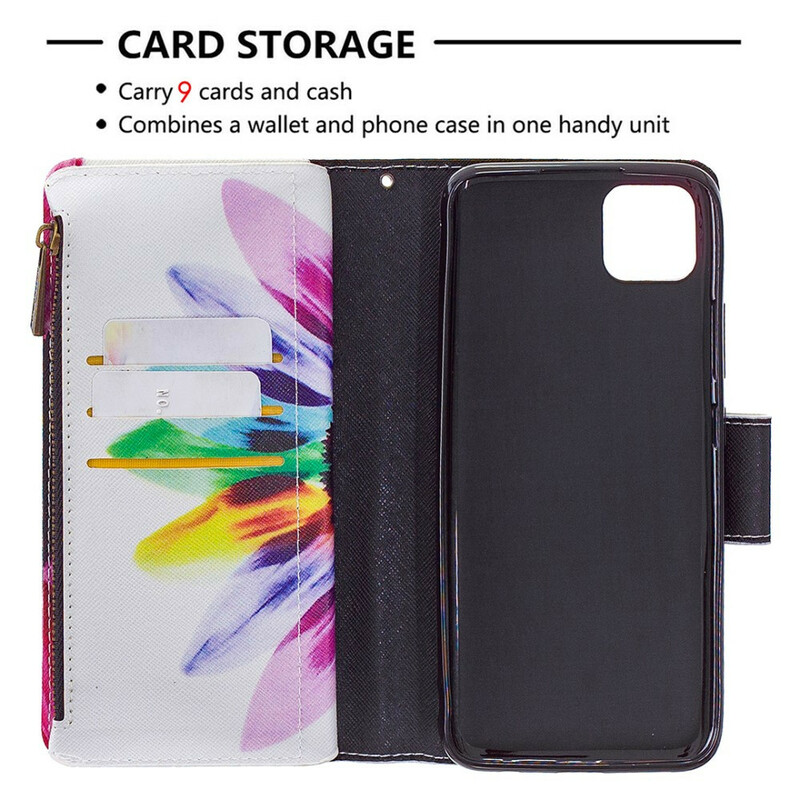 Hoes Realme C11 Zakje met rits Bloem