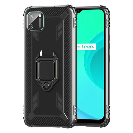Realme C11 Ring en Koolstofvezel Shell