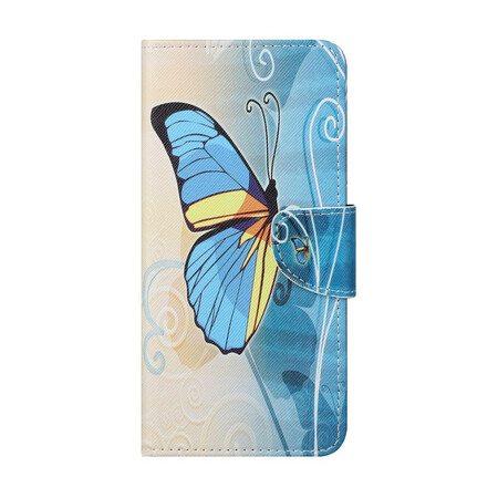 Xiaomi Mi 10T Lite Vlinder Hoesje Blauw en Geel