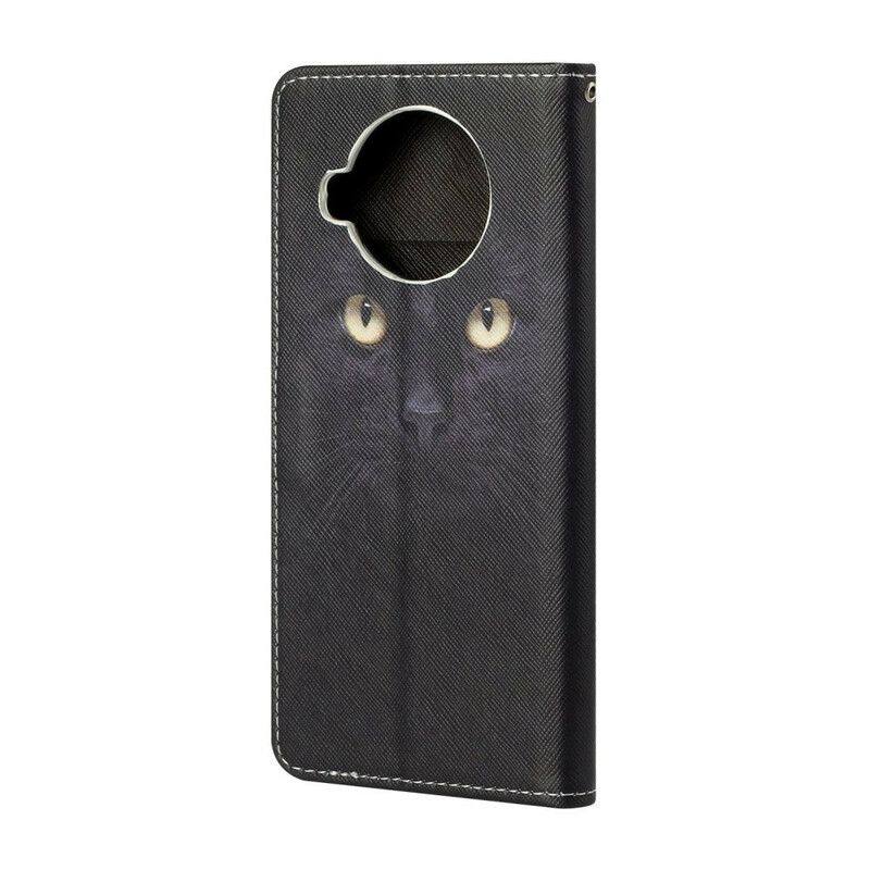 Xaiomi Mi 10T Lite Zwarte Cat Eye Strap Case