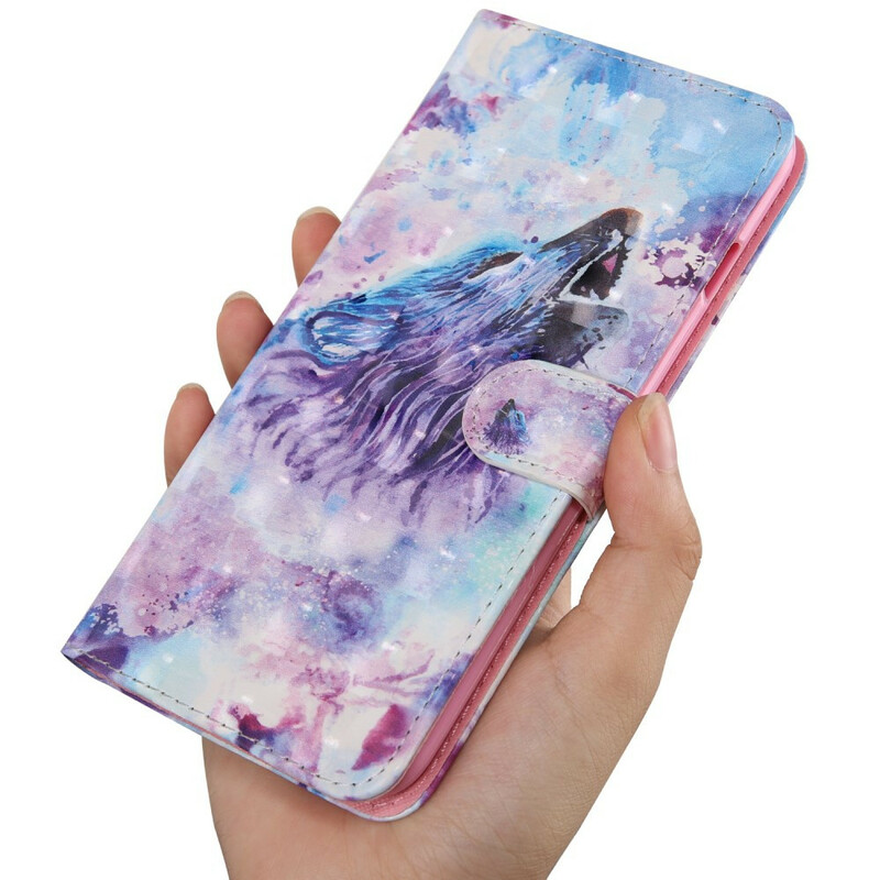 Samsung Galaxy A51 5G aquarel wolf case