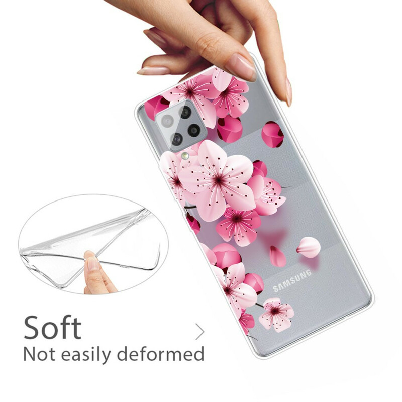 Samsung Galaxy A42 5G Hoesje Kleine Roze Bloemen