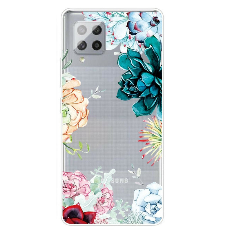 Samsung Galaxy A42 5G helder aquarel bloem case