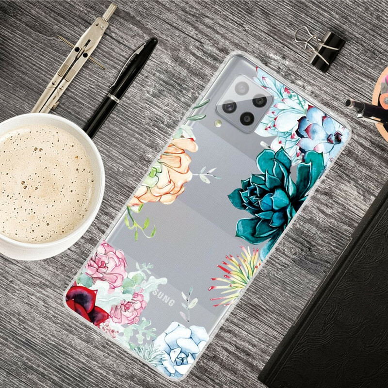 Samsung Galaxy A42 5G heldere aquarel bloem case