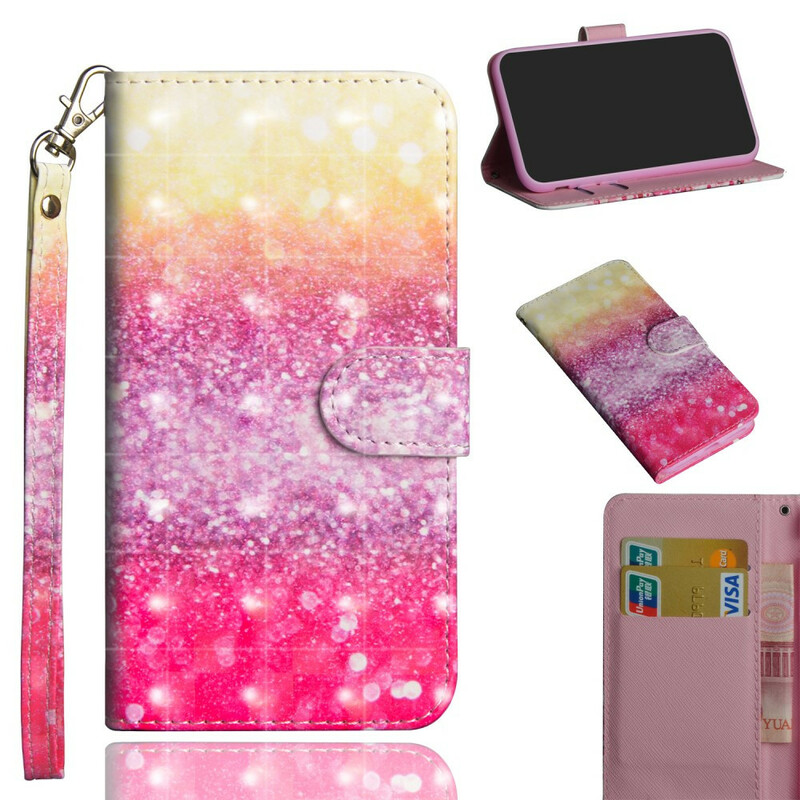 Samsung Galaxy A42 5G Sequined Hoesje Magenta's
