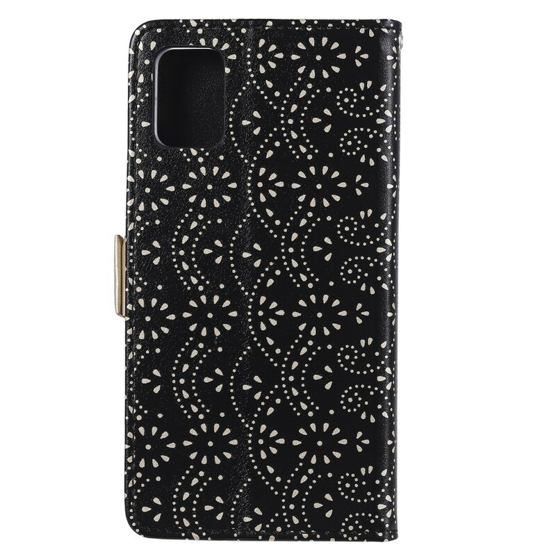 Samsung Galaxy A51 5G Kanten Portemonnee Hoesje met Koord