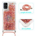 Samsung Galaxy A51 5G Glitter hoesje met koord