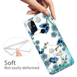 OnePlus North N10 Clear Case Vlinders en Bloemen Retro