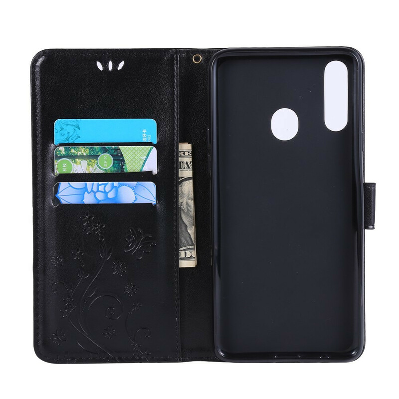 Samsung Galaxy A20s Hoesje Vlinders en Bloemen