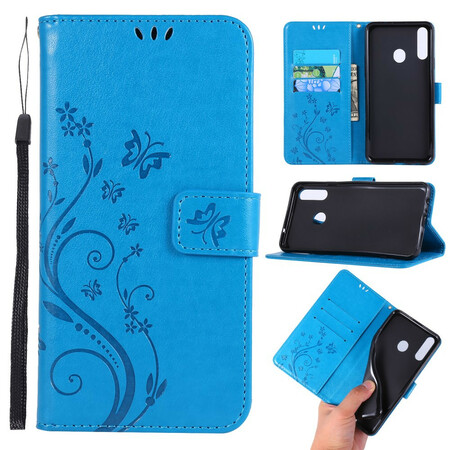 Samsung Galaxy A20s Hoesje Vlinders en Bloemen