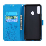 Samsung Galaxy A20s Hoesje Vlinders en Bloemen Samsung Galaxy A20s Hoesje Vlinders en Bloemen