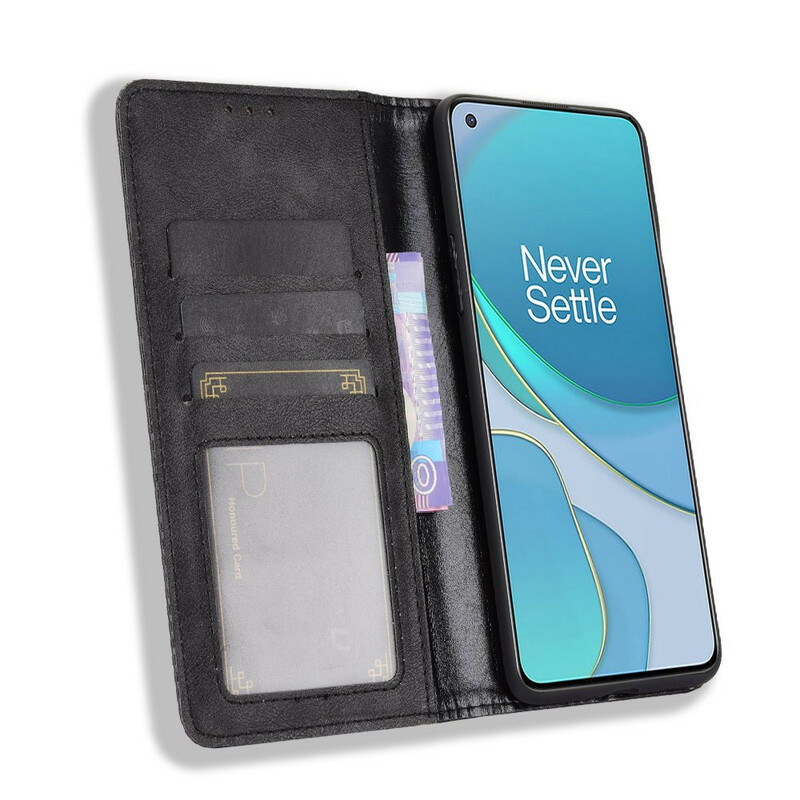 Flip Cover OnePlus 8T Leder Effect Vintage Stylise