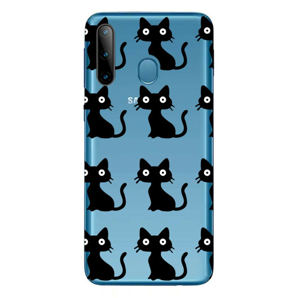 Samsung Galaxy M11 Hoesje Meerdere Zwarte Katten