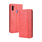 Flip cover Samsung Galaxy M11 leer effect vintage stijlvol
