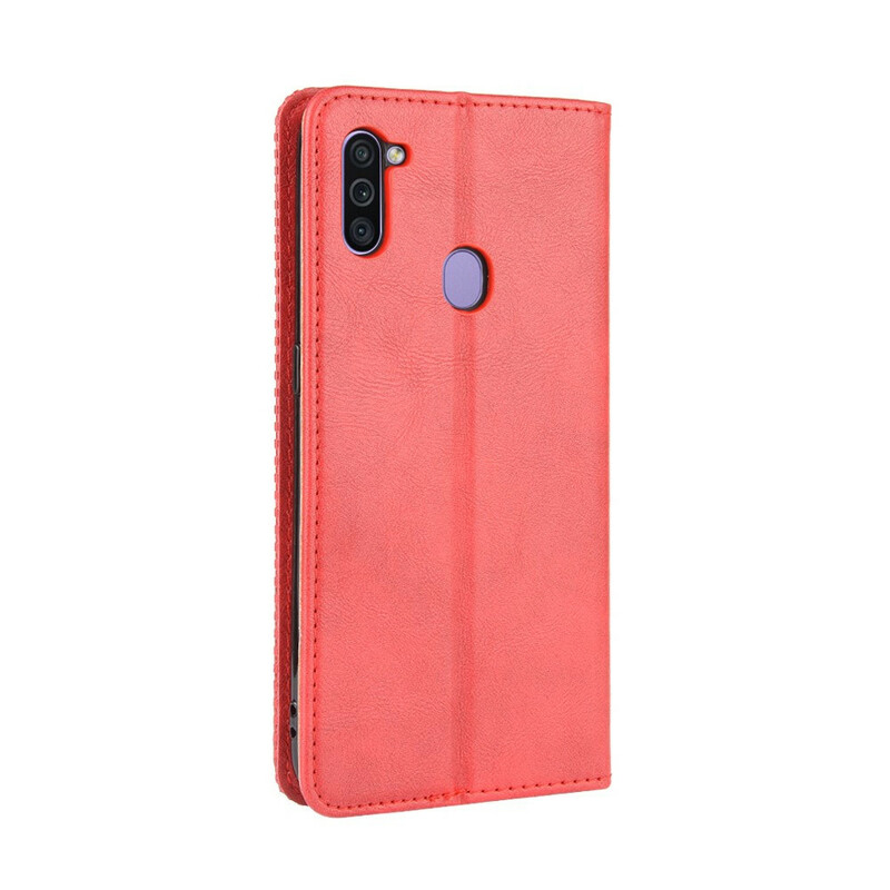 Flip cover Samsung Galaxy M11 leer effect vintage stijlvol
