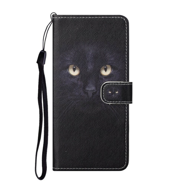 Huawei P Smart 2021 Black Cat Eye Case met riem