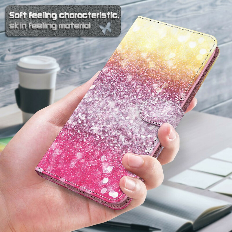 Huawei P Smart Case 2021 Gradient Glitter Magenta