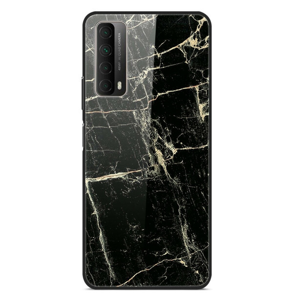 Huawei P Smart 2021 Case Marble Supreme gehard glas