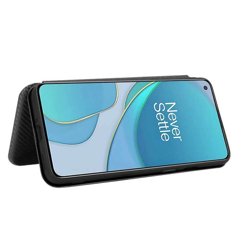 Flip Cover OnePlus 8T Silicone Koolstofkleurig