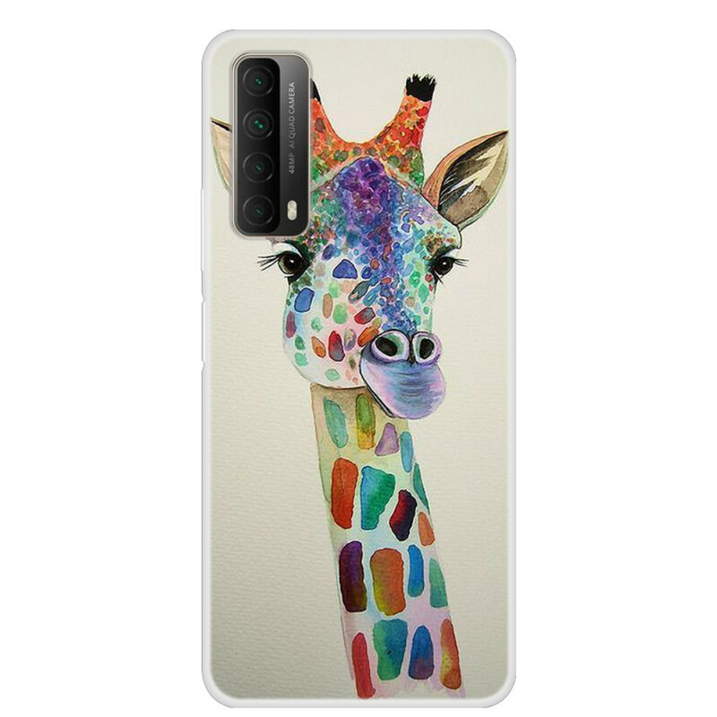Huawei P Smart Case 2021 Giraffe Kleurrijk