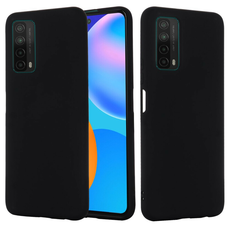 Huawei P smart 2021 Liquid Silicone Hoesje Met Koord