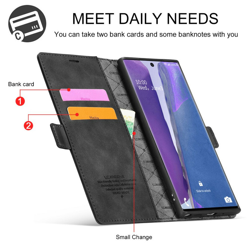Flip cover Samsung Galaxy Note 20 Ultra LC.IMEEKE Leder Effect