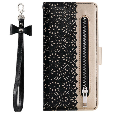Samsung Galaxy A10 Hoesje Kant Purse met Strap