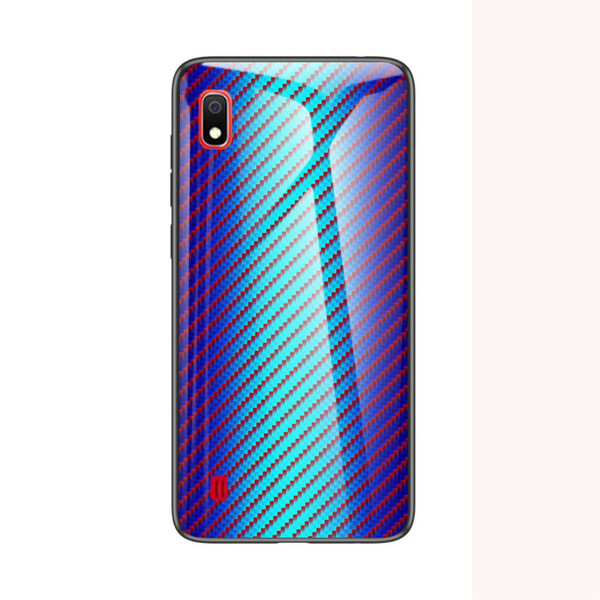 Samsung Galaxy A10 Carbon Fiber gehard glas case