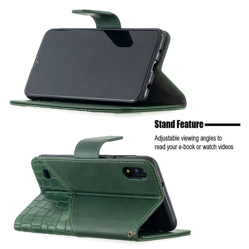 Samsung Galaxy A10 Klassiek krokodillenhuid hoesje