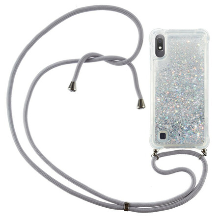 Samsung Galaxy A10 Glitter Hoesje met Lanyard