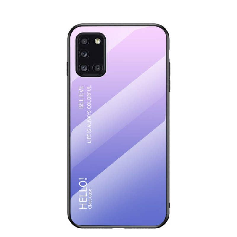 Samsung Galaxy A31 gehard glas case hallo