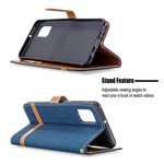 Samsung Galaxy A31 stof en leer effect case met riem