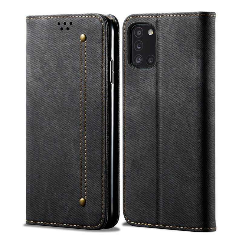 Flip Cover Samsung Galaxy A10 Jeans Stof