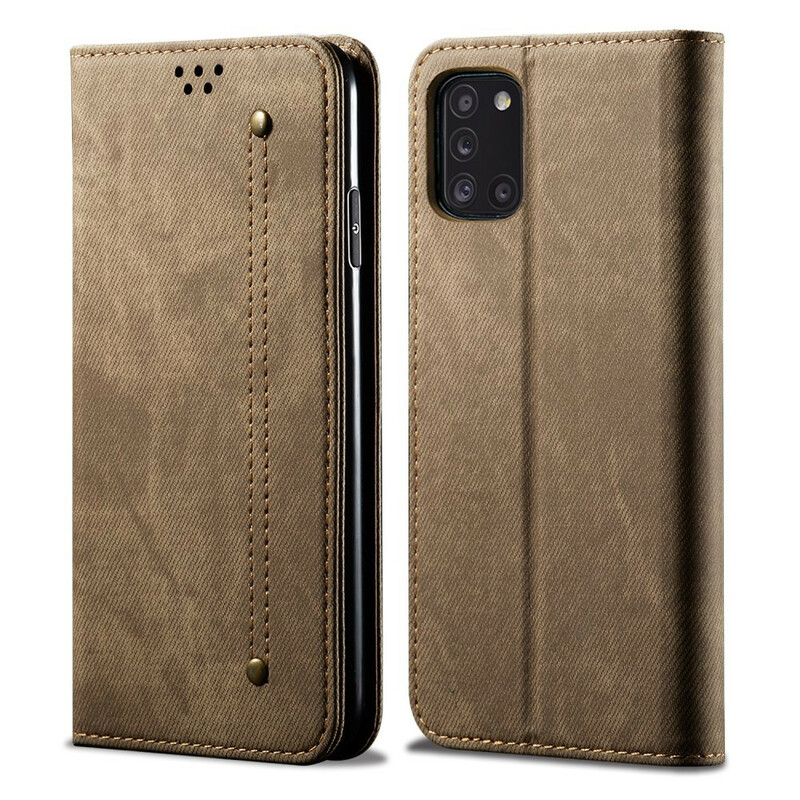 Flip Cover Samsung Galaxy A10 Jeans Stof