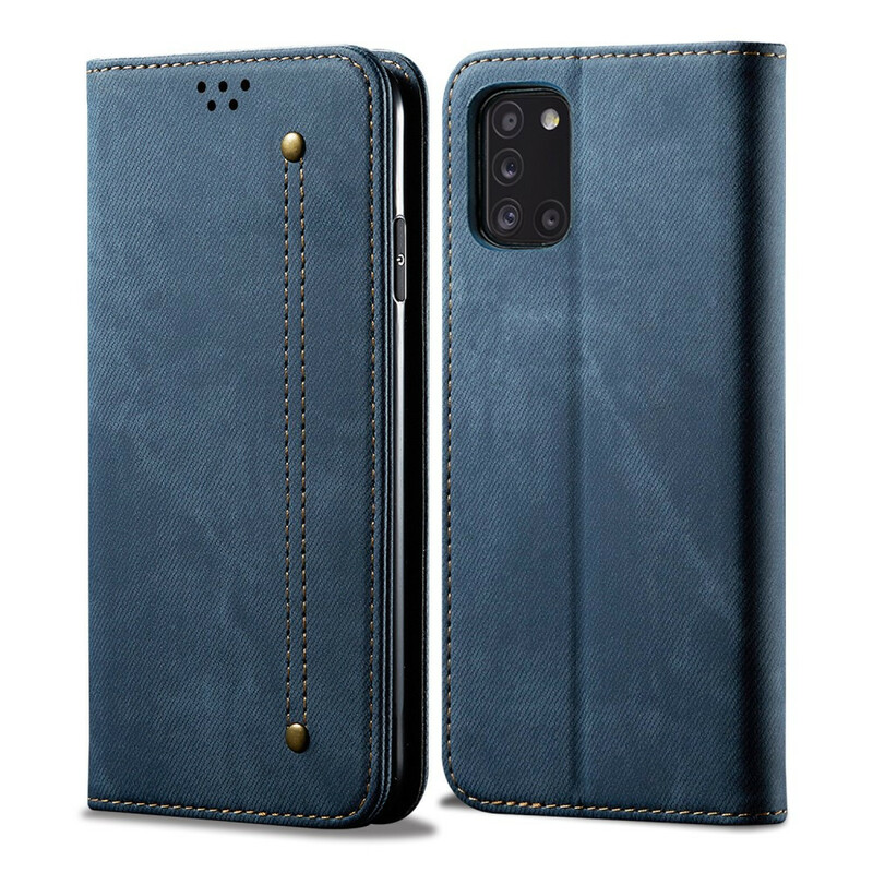 Flip Cover Samsung Galaxy A10 Jeans Stof