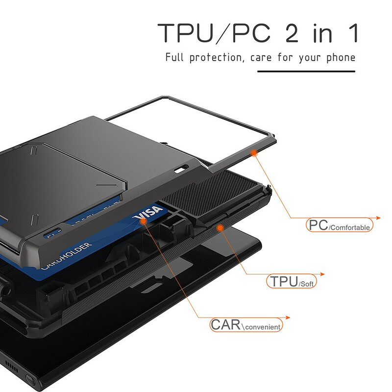 Samsung Galaxy Note 20 Ultra Card hoesje met val en standaard