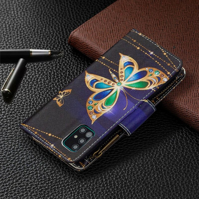 Samsung Galaxy A51 Hoesje met Vlinder Ritsvak