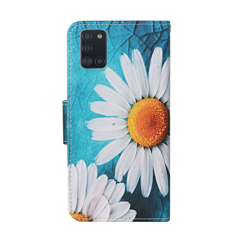 Samsung Galaxy A31 Hoesje Magistraal Bloemen met Koord
