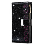 Samsung Galaxy A31 Glitter Portemonnee Zip Case