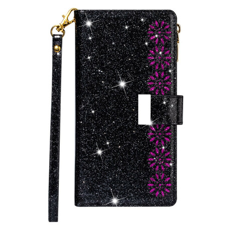 Samsung Galaxy A31 Glitter Portemonnee Zip Case
