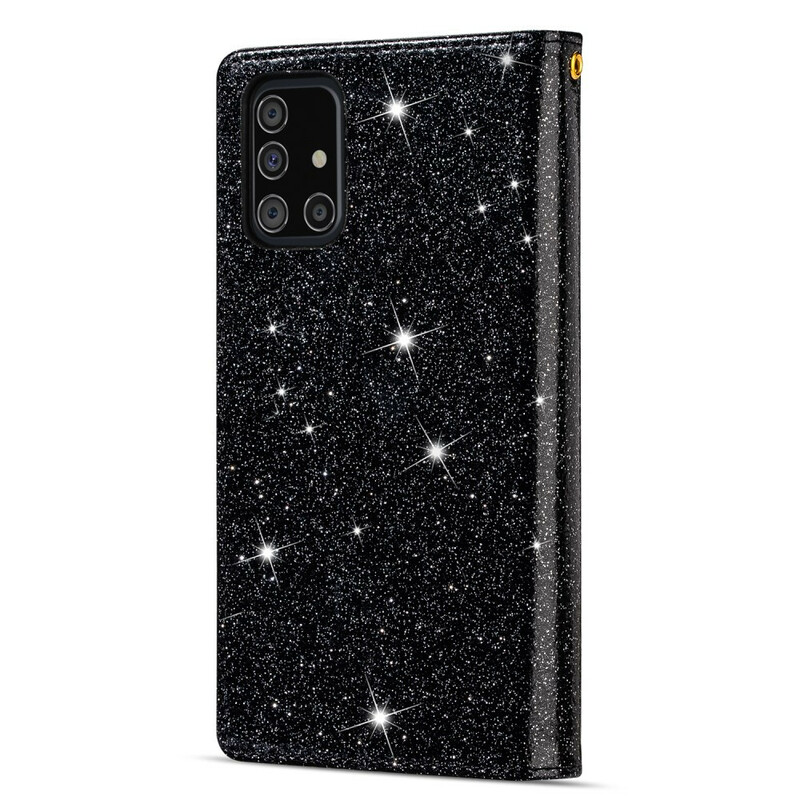 Samsung Galaxy A31 Glitter Portemonnee Zip Case